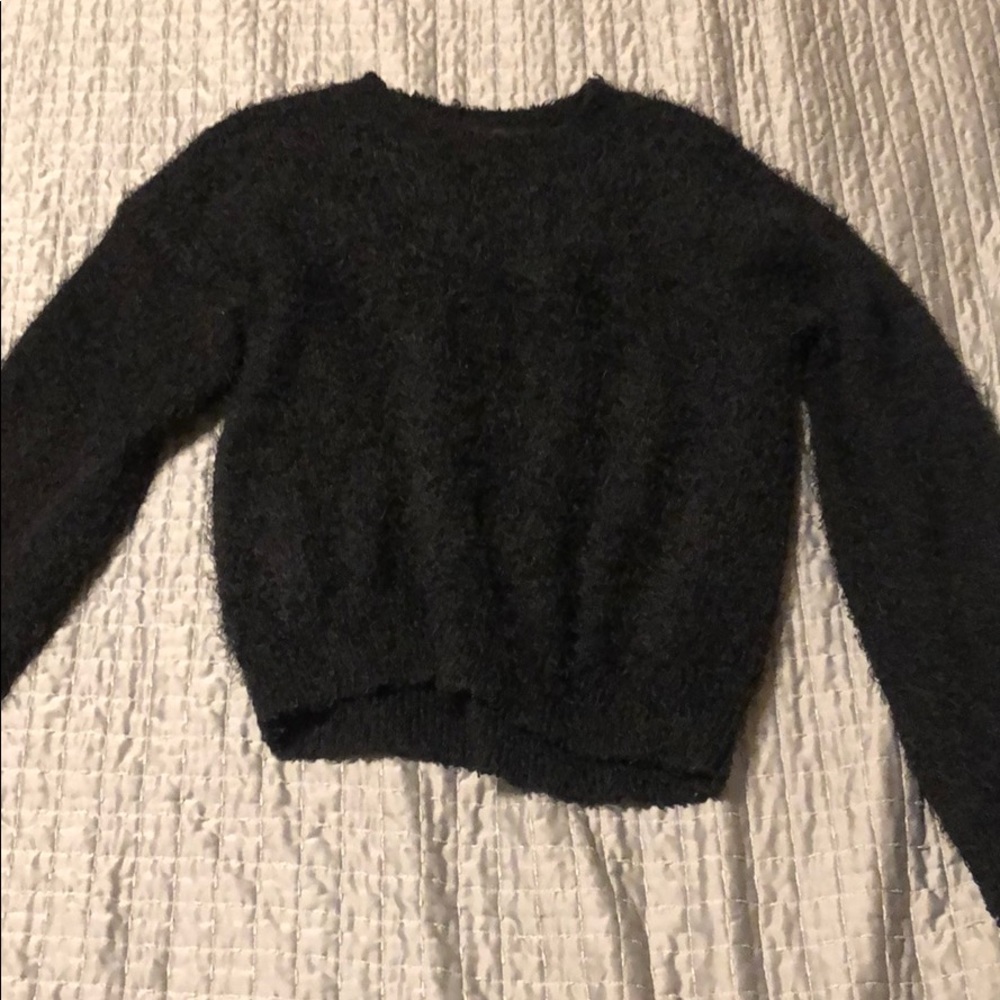 Black fuzzy sweater